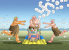 Cartoon: FRIEDENSTAUBENGULASCH BUDAPEST (small) by marian kamensky tagged friedenstaubengulasch,in,budapest,orban,trump,putin