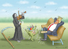 Cartoon: FRÜHLINGSTÄNZCHEN FÜR KING TRUMP (small) by marian kamensky tagged coronavirus,epidemie,gesundheit,panik,stillegung,trump,pandemie