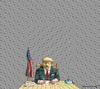 Cartoon: GEHIRNSCHÄDIGUNG DURCH TRUMP (small) by marian kamensky tagged obama,trump,präsidentenwahlen,usa,baba,vanga,republikaner,demokraten,faschismus