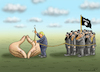 Cartoon: GERMAN NATIONAL EMERGENCY (small) by marian kamensky tagged venezuela,maduro,trump,putin,revolution,oil,industry,socialism