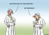 Cartoon: Götzseidank Weltmeister (small) by marian kamensky tagged fifa,wm,brasilien,katar,korruption,fussball,sepp,blatter,papst,franziskus
