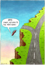 Cartoon: GPS... (small) by marian kamensky tagged black,humor,jps,navigation,satelite,on,the,road