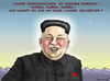 Cartoon: KIM JONG UN IST ZURÜCK (small) by marian kamensky tagged kim,jong,un,yi,südkorea,nordkorea,staatsbesuch