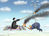 Cartoon: KRIEG DER LUFTSCHLÖSSER (small) by marian kamensky tagged friedensfürst,trump,iran,proteste