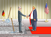 Cartoon: MERZ BEGEGNET TRUMP AUF AUGENHÖH (small) by marian kamensky tagged musk,trump,zuckerberg,bezos,felon,and,elon,in,panama,zölle,diktator,selenskyj,putin,ukraine,usa,china,handelskrieg,merz