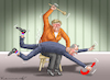 Cartoon: MUTTI IST SAUER (small) by marian kamensky tagged chrupalla,bei,lanz,afd,remigration,ard,merz,aschaffenburg,brandmaurer,im,wunderland,merkel