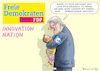 Cartoon: PAPA MEUTHEN DRÜCKT BABY LINDNER (small) by marian kamensky tagged meuthen,lindner,rassismus,afd,fdp