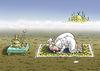 Cartoon: PAPST VERNEIGT SICH GEN MOCCA (small) by marian kamensky tagged papst,islam,türkei,mekka,mocca