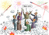 Cartoon: Prost 2014 (small) by marian kamensky tagged silvester,feier,neues,jahr,jahreswechsel