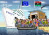 Cartoon: SCHLEPPERHELFER FRONTEX (small) by marian kamensky tagged schlepperhelfer,frontex