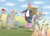 Cartoon: SELTSAMER HASE DONNY (small) by marian kamensky tagged coronavirus,epidemie,gesundheit,panik,stillegung,trump,pandemie