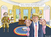 Cartoon: THE BANN ON ! (small) by marian kamensky tagged obama trump präsidentenwahlen usa baba vanga republikaner inauguration demokraten wikileaks faschismus