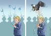 Cartoon: THE TWEET-END (small) by marian kamensky tagged obama trump präsidentenwahlen usa baba vanga republikaner inauguration demokraten wikileaks faschismus