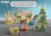 Cartoon: TIERSCHUTZBEWUSSTE FAMILIE (small) by marian kamensky tagged kopfkissenschlacht,weihnachten,bauern,santa,klaus,konsum,konjuktur