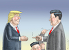 Cartoon: TRUMP TRIFFT BALD XI JINPING (small) by marian kamensky tagged trump trifft bald xi jinping