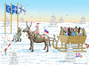 Cartoon: VERDÄCHTIGER SANTA WILL NACH FIN (small) by marian kamensky tagged verdächtiger,santa,will,nach,finland,putin,schlepper