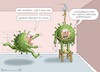 Cartoon: VIRENVERWIRRUNG (small) by marian kamensky tagged curevac,testzentren,corona,impfung,pandemie,booster,novak,djokovic,omikron,impfpflicht