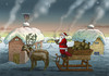 Cartoon: Vollbedröhnter Santa Klaus (small) by marian kamensky tagged santa,klaus,drohnen,amazon