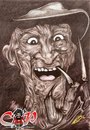 Cartoon: Freddy Krueger (small) by corabiapiratilorgmailcom tagged caricaturi,desene,portrete,corabia,piratilor