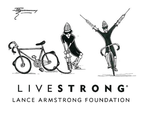 Cartoon: LiveSTRONg through Dopping (medium) by Thommy tagged lance,armstrong