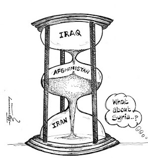 Cartoon: The War Timer (medium) by Thommy tagged iraq,afghanstan,and,iran