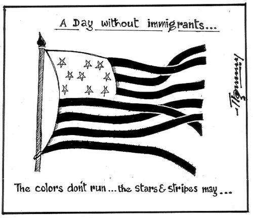 Cartoon: USA without immigrants (medium) by Thommy tagged immigration,usa,arizona