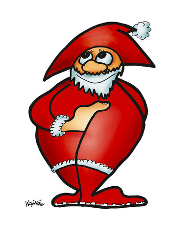 Cartoon: Santa9 (medium) by Krzyskow tagged xmas,christmas,weihnachten,santa,clause,weihnachtsmann,versprochen