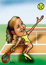 Cartoon: Agnieszka Radwanska (small) by Krzyskow tagged tenis