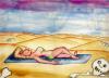 Cartoon: Beach4 (small) by Krzyskow tagged cartoon,nature,character,comic,designfrau,girl,illustration,line,love,man,mann,music,politics,sex,sport,tiere