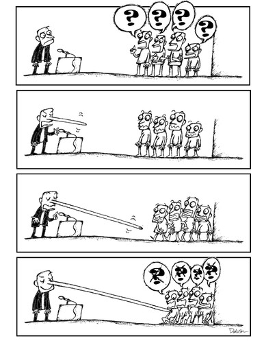 Cartoon: Speech03 (medium) by dariush ramezani tagged politic,cartoon,comic,strip
