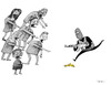Cartoon: Terrorist and babana skin (small) by dariush ramezani tagged terrorism,cartoon