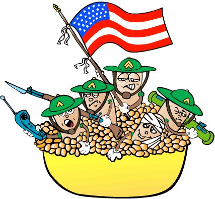 Cartoon: Franks and beans (medium) by kidcardona tagged frank,beans,food,america,miltary,soldier,cartoon