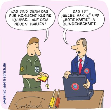 Cartoon: Rote Karte (medium) by Fredrich tagged schiedrichter,fußball,referee,football,soccer