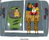Cartoon: Ampelduell (small) by Fredrich tagged weihnachten,christmas,noel,weihnachtsmann,santa,claus,pere,cars,traffic,lights,duel