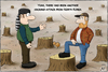 Cartoon: Hacking (small) by Andreas Vollmar tagged hacker,hacking,cyber,attack,usa,sony,tree,forest,wood