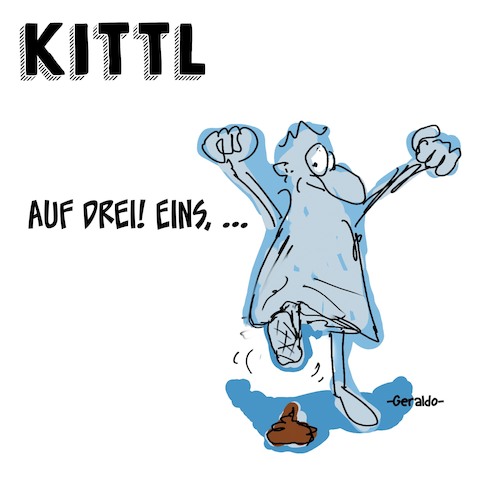 Cartoon: AUF DREI! EINS --- (medium) by geralddotcom tagged scheiße,absicht,spass,mist,paradox,ja,haufen,unfug