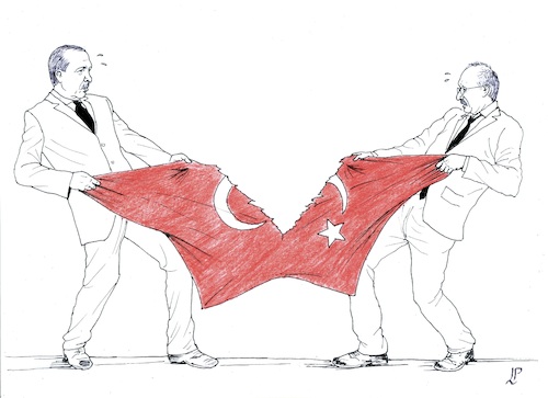 Cartoon: Ballot (medium) by paolo lombardi tagged erdogan,kilicdaroglu,turkey,elections