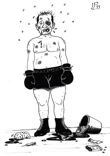 Cartoon: Berlusconi today (medium) by paolo lombardi tagged berlusconi,elections,italy,politics