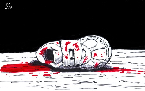 Cartoon: Bloody Easter (medium) by paolo lombardi tagged terrorism