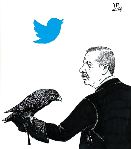Cartoon: Erdogan s censorship (medium) by paolo lombardi tagged erdogan,turkey,freedom
