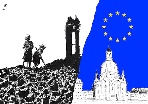 Cartoon: Europe (medium) by paolo lombardi tagged europe,elections,peace