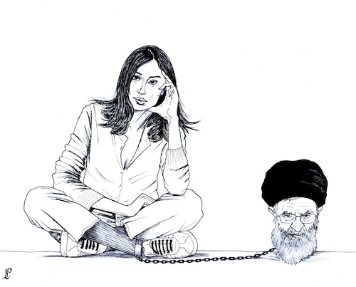 Cartoon: Free Cecilia Sala (medium) by paolo lombardi tagged ceciliasala,freedom,press,italy,iran