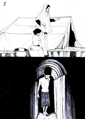 Cartoon: Hostages (medium) by paolo lombardi tagged gaza,israel,palestine,hostages,war,peace