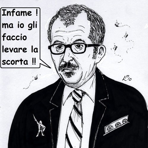 Cartoon: Infamia (medium) by paolo lombardi tagged italy,mafia,politics,minister