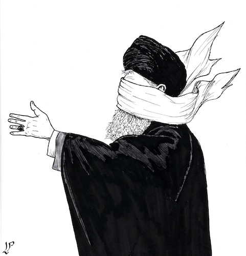 Cartoon: Islamic Veil (medium) by paolo lombardi tagged iran,freedom