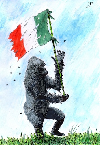 Cartoon: Italian First (medium) by paolo lombardi tagged italy,elections