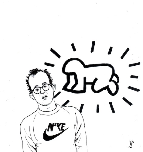 Cartoon: Keith Haring (medium) by paolo lombardi tagged artist,art,haring
