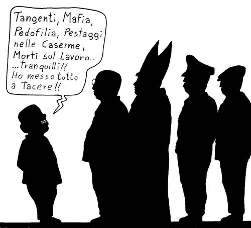 Cartoon: La Cricca (medium) by paolo lombardi tagged italy,politics,satire,caricature,berlusconi