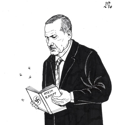 Cartoon: Nazi Erdogan (medium) by paolo lombardi tagged turkey