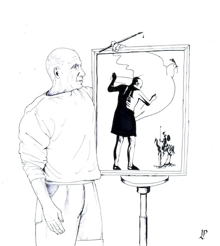 Cartoon: Pablo Picasso (medium) by paolo lombardi tagged picasso,art
